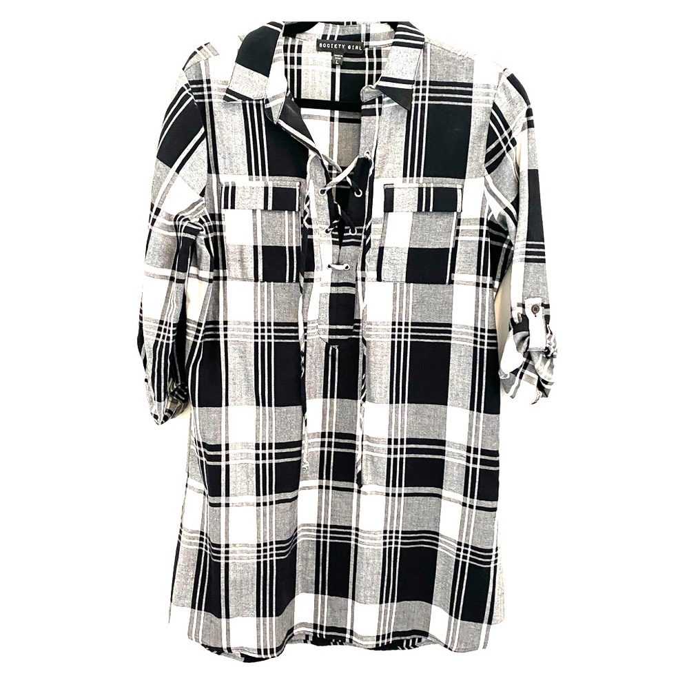Society Girl Plaid Dress